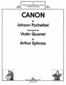 Canon for 4 violins score and parts