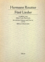 Fnf Lieder nach Gedichten von Marie Luise Kaschnitz fr mittlere Singstimme und Klavier