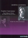 4 Songs on Poems by Federico Garcia Lorca for high voice, clarinet, cello and piano score and parts (sp/en)