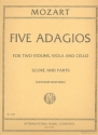 5 Adagios for 2 violins, viola and cello Score and parts