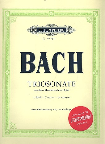 Triosonate c-Moll (+CD) fr Flte, Violine (2 Violinen) und Bc Partitur und Stimmen