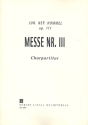 Messe d-moll Nr.3 op.111 fr gem Chor Chorpartitur