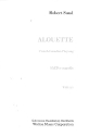 Alouette for mixed chorus a cappella score