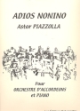 Adios Nonino pour orchestre d'accordeons et piano partition et parties (1-1-1-1)