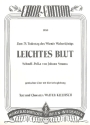 Leichtes Blut fr gem Chor und Klavier Partitur