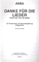 Danke fr die Lieder fr Frauenchor und Klavier Chorpartitur