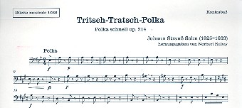 Tritsch-Tratsch-Polka op.214 fr Orchester Kontrabass