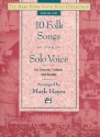 10 Folk Songs for medium low voice and piano