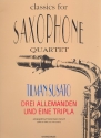 3 Allemanden und eine Tripla fr fr 4 Saxophone (SATB/AATB) (percussion ad lib) Partitur und Stimmen