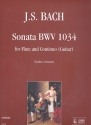 Sonata BWV1034 for flute and Bc (guitar) score and parts