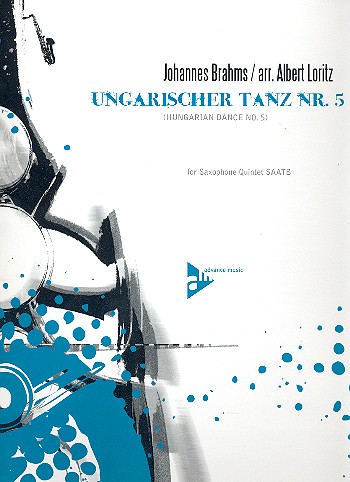 Ungarischer Tanz Nr.5 for 5 Saxophones (SAATBar) Partitur und Stimmen