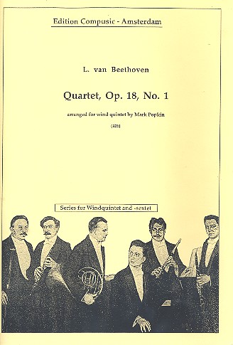 Streichquartett op.18,1 fr Flte, Oboe, Klarinette, Horn und Fagott Partitur und Stimmen