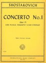 Concerto in c Minor no.1 op.35 for piano, trumpet and strings for 2 pianos, score