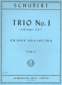 Trio B-Dur Nr.1 D471 fr Violine, Viola und Violoncello Stimmen