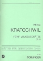 5 Volksliedstze op.55 fr gem Chor a cappella Partitur