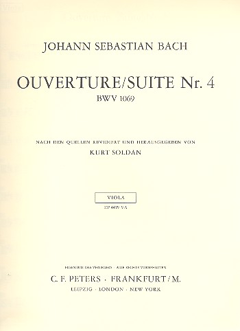 Ouvertre Nr.4 BWV1069 fr Orchester Viola