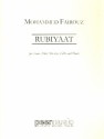 Rubiyaat for tenor, flute (piccolo), cello and piano score and parts