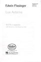 Lux aeterna for soprano, baritone and mixed chorus a cappella score