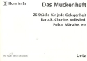 Das Muckenheft fr 4-stimmiges Blechblser-Ensemble 3. Stimme in Es (Horn, z.T. Altsax mglich)