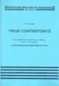 Contrepoint no.3 pour petite flute, hautbois (cor angl), violon et violoncelle partition et parties