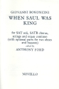 When Saul was King for soloists, mixed chorus and organ (2 oboes and bassoon ad lib) score,  archive copy