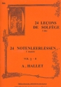 24 Lecons de solfge (2 cls) vol.1 pour chant/instrument et piano acccompagnement de piano