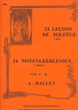 24 Lecons de solfge (2 cls) vol.2 pour chant/instrument et piano acccompagnement de piano