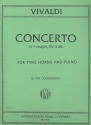 Concerto f major RV538 for 2 horns and piano parts