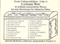 Tiroler Volksmusikbltter Band 16 fr 5 Blechblser Partitur und Stimmen