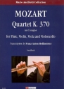 Quartett G-Dur KV370 fr Flte, Violina, Viola und Violoncello Partitur und Stimmen