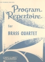 Program Repertoire for brass quartet trombone