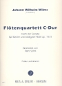 Quartett C-Dur op.15,3 fr Flte, Violine, Viola und Violoncello Partitur und Stimmen