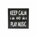 Fridge Magnet Keep calm and play Music 7,5 x 7,5 cm