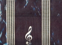 Canvas Tote Bag Treble Clef/Sheet Music black 34 x 27 x 13cm