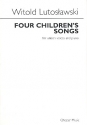 4 Children's Songs for unisono voices and piano chorus score