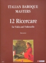 12 Ricercare for violin and violoncello score