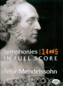 Symphonis nos.3, 4 and 5 for orchestra score