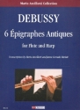 6 pigraphes Antiques for flute and harp score and part