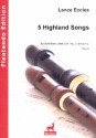 5 Highland Songs fr 5 Blockflten (SATTB) (Gitarre ad lib) Partitur und Stimmen