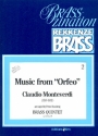 Music from Orfeo for 2 trumpets, horn, trombone and tuba score and parts