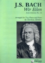 Wir eilen BWV78 for 2 flutes and piano parts