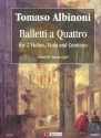 Balletti a quattro for 2 violins, viola and basso continuo score