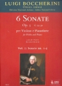 6 Sonaten op.5  G25-30 vol.1 (nos.1-3) per violino e pianoforte