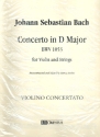 Concerto in D Major BWV1053 for violin and string orchestra parts