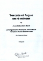 Toccata et fugue en r mineur - for concert band timpani