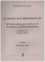 Klavierkonzert Nr.3 c-Moll op.37 fr Klavier und Streichorchester Studienpartitur