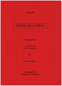 Rondo alla turca KV331 for  one bb piccolo trumpet and 3 bb trumpets score and parts