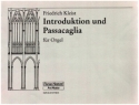 Introduktion und Passacaglia fr Orgel