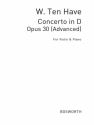 BOE004523  Violin Concerto in D op.30 fr Violine und Klavier