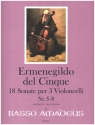 18 Sonaten Band 2 (Nr.5-8) fr 3 Violoncelli Partitur und Stimmen